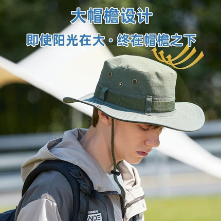 All-Match Western Denim Hat Men's and Women's Outdoor Mountaineering Summer Sun Hat Fishing Sunscreen Fisherman Hat Camping Breathable
