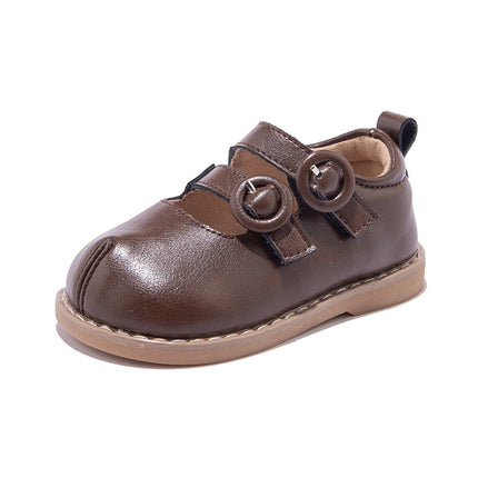 Genuine Leather Girls' Small Leather Shoes 2025 Spring and Autumn Round-Toe Princess White Soft-Soled Toddler Shoes for Girls and Children