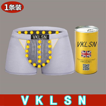 Factory Direct Supply Milk Silk Magnet Health Care Underwear Men's Boxer Shorts Head Quick Hand Shake Sound Hot Selling British Sweatpants