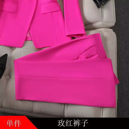 Zihong Zihong Suit suit Women's White Fashion Dress Suit High-end Temperament Goddess Fan suit 8017