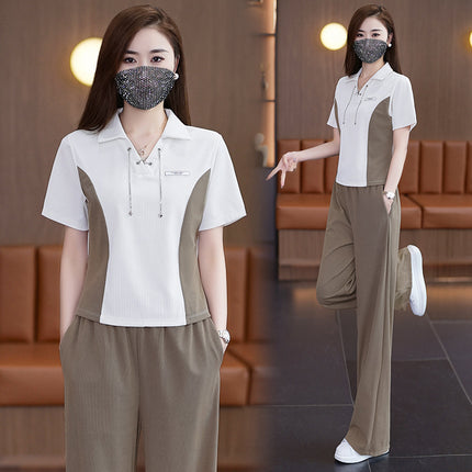 High-End Product 2026 Summer New Style Women's Suit, High-End, Stylish, Age-Reducing, Slimming, Plus-Size Women's Two-Piece Set