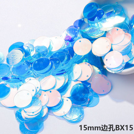 15mm round side hole bright piece hanging piece dance clothing bags and other clothing accessories diy accessories belly dance decorative piece