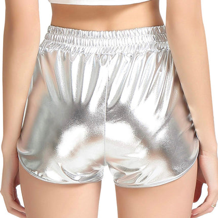 Cross-border women's new shorts women's casual bright patent leather hot pants Amazon hot women's supply wholesale explosion