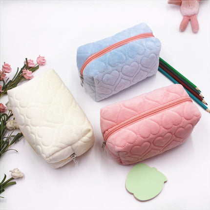 New Love Pillow Storage Bag Cosmetic Bag High-Looking Extra Large Capacity Student Storage Pen Bag Foreign Trade Wholesale