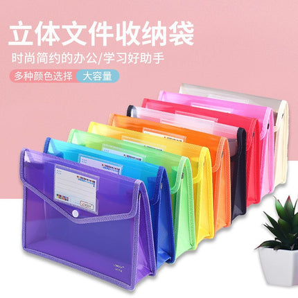 A4 File Bag Snap-Type Inch Student Stationery Office File Document Classification