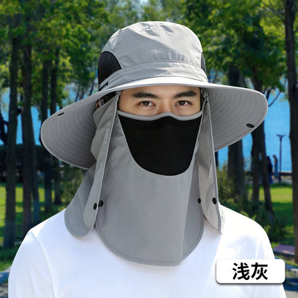 Fishing hat men's sun protection sun hat mountaineering hat men's summer UV protection sun hat summer fisherman hat