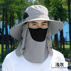 Brimmed shawl outdoor (light gray) / Free size