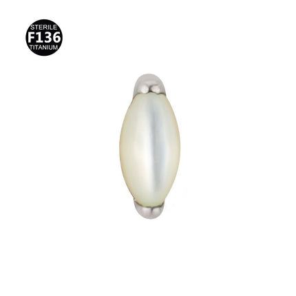 F136 titanium alloy natural stone 0.9 teeth horse eye puncture lip ear nail tongue nail foreign trade hot factory in stock wholesale