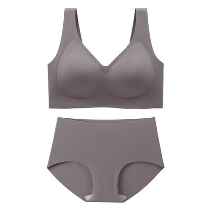 Plus Size Plus Fat mm 100kg Plus Size Seamless Comfortable Intimates Summer Thin Big Breasts Show Small Push-up Bra