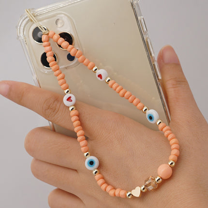 Factory direct supply handmade beaded mobile phone lanyard bluetooth speaker lanyard flashlight fan selfie stick U disk sling