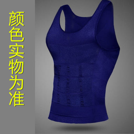 Factory direct men's shapewear belly vest waist body underwear styling tight corset Europe and America wholesale