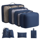 Eight-piece set/small wash bag [navy blue] / 290t twill tarpaulin