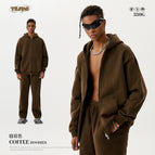 Coffee-Zip Sweat / S