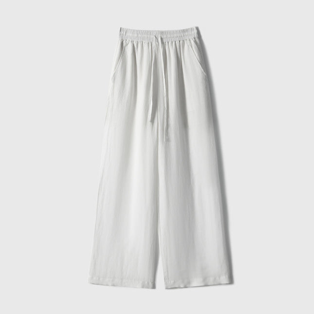 Cross-border 2025 Summer New Breathable Loose White suit Simple Breathable Top Shorts Two-piece Set