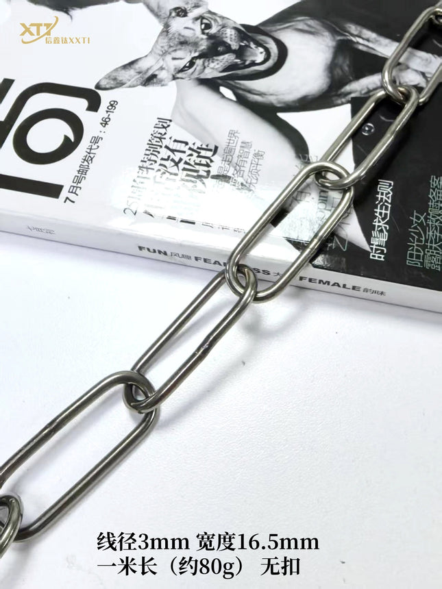 Pure titanium welded joint industrial chain corrosion-resistant lightweight dog chain pet chain outdoor anti-slip chain clothes titanium chain