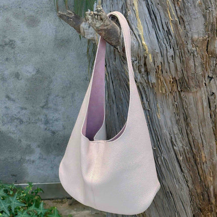 High-End Genuine Leather Fashion Bucket Bag, Lazy Shoulder Bag, Women's Bag, New Bag, Women's Simple Large-Capacity Tote Bag