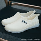 Fashion rain boots [rice white] no velvet shot one yard / 36