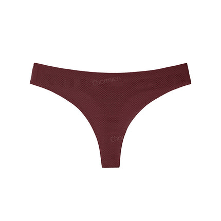 Sports Yoga Female Sexy Style Ice Silk Underwear Women's Low-Waist Seamless Underwear Cross-Border European and American Large Size T-Shaped T-Pants