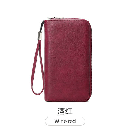 Foreign Trade Cross-Border New Women's Wallet Rfid Multi-Functional Large-Capacity Accordion Card Holder Printed Cow Pattern Clutch Bag