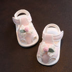 Pink sakura [summer sandals zj] / Inner length 11cm (recommended for 0-4 months)