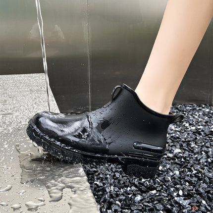 2026 Cross-Border Chelsea Short-Tube Water Shoes Rain Boots for Men and Women, Low-Top Rainproof Fashionable Water Boots for Women, Waterproof and Non-Slip