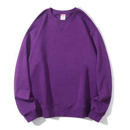 380g Heavyweight Pure Cotton Classy Cotton Tight and Warm Terry Round Neck Sweatshirt Trendyy and Versatile with Customizable Logo