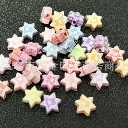Plastic Washed Marine Series Shell Starfish Small Fish Kids Toy Beaded Bracelet Necklace Beaded Accessories Wholesale