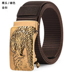 2 eagle head coffee color [gold buckle] / 110cm