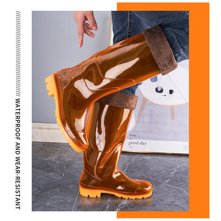 Rain Boots No Inner Fishermen's Shoes Speed Dry Kitchen Shoes Rain Boots Men's High Labor Protection Rubber Shoes Odor-proof Shoes Non-slip Water Shoes