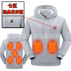 Pullover hooded seven-zone gray / M
