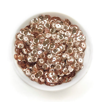 6MM round curved surface hole PVC sequins jewelry accessories concave and convex surface wholesale flat bottom hexagonal sewing clothing beads