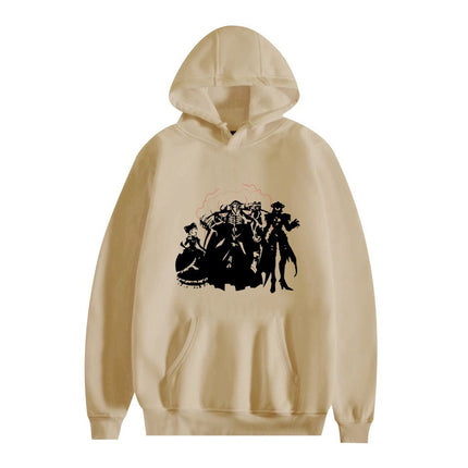 Cross-border overlord peripheral hoodie cartoon cartoon print autumn and winter men's and women's hooded sweater