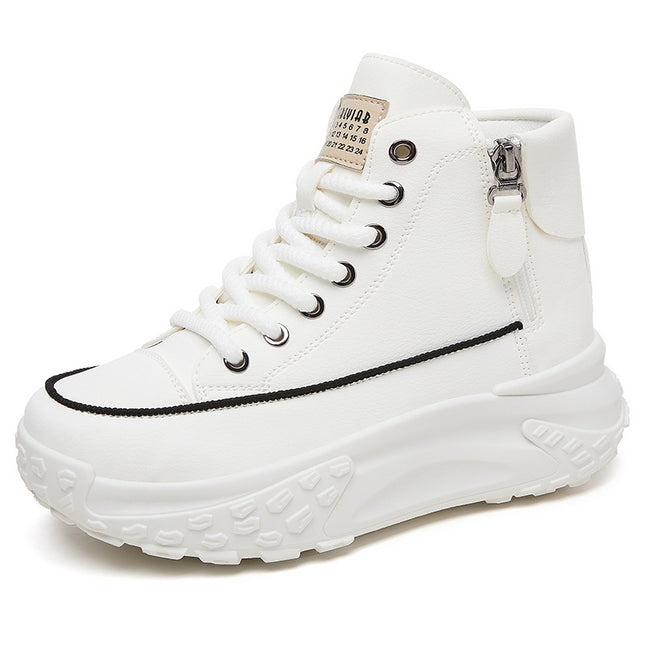 Shoes Women's Casual Shoes Summer New Fashion Versatile Mid-Calf Shoes Side Zipper Women's Shoes Soft Sole Comfortable Women's Shoes