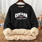 Round neck lambswool sweater-Black-CER / M