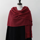 Double-sided - maroon wine red / 200*67cm (360g)