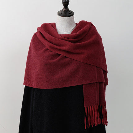 Wool Scarf Korean Style Double-Sided Scarf for Women Autumn and Winter Warm Men's Shawl Versatile Cashmere Scarf Wholesale