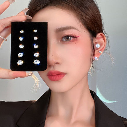 Factory wholesale ear nail without ear hole magnetic ear nail female ear bone clip male earring nail magnet stone ear bone nail