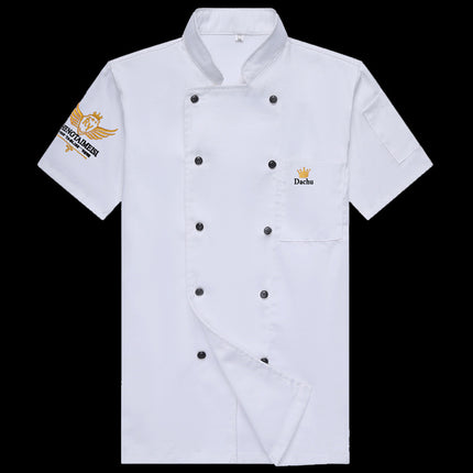 Factory wholesale chef clothing short sleeve chef overalls men and women summer catering teahouse hotel kitchen tooling long sleeve