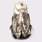 Leopard print chain beige