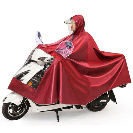 Raincoat Electric Car Long Full-Body All-In-One Parent-Child Raincoat Double Cycling Thickeneded Rainproof Electric Vehicle Poncho