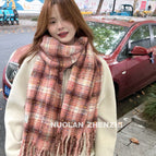 Rainbow doudou temperament plaid pink