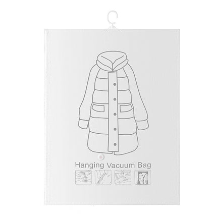 Hanging Vacuum Compression Bag, down Jacket, Cotton Coat Storage Bag, Hanging Clothes Bag, Porous Design, Moisture-Proof and Dust-Proof Clothing Bag