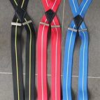 Four-clip blue background white stripes 5.0 * 120cm