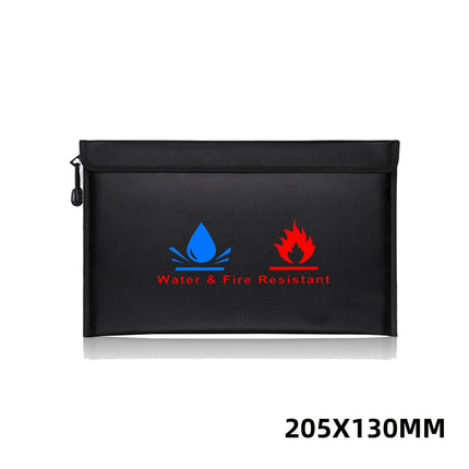 Factory Direct Sales High Temperature Resistant Fireproof Document Bag Silicone Fiberglass Household Commercial Safety Flame Retardant Storage Bag with Certification