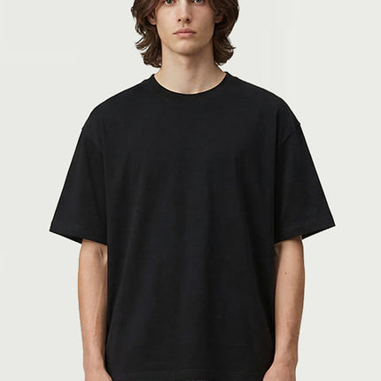Dan Baoni | Summer Cool Sense Sunscreen Solid Color Advanced Sense Ice Silk Men's T-Shirt Loose Round Neck Shoulder Short Sleeve Customization