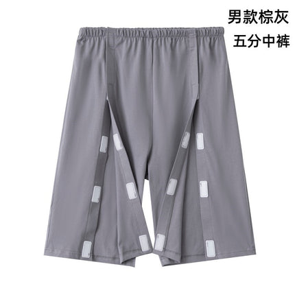 Summer patient care clothing easy to put on and take off hospital gown short sleeve cotton middle-aged and elderly medical clothing fracture clothing wholesale