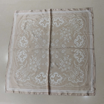 Simulated Silk Printed Silk Scarf for Women, Korean Cashew Leopard Print Headscarf, Four-Season Scarf, Professional Scarf Wholesale
