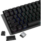 Black side-engraved translucent keycap box - comes with key puller