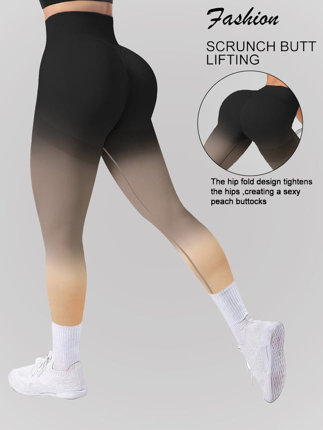 Spring and Summer New Sports Leggings, Yoga High-Waisted Tummy Control Slimming Sports Yoga Pants, Butt-Lifting Sports Leggings