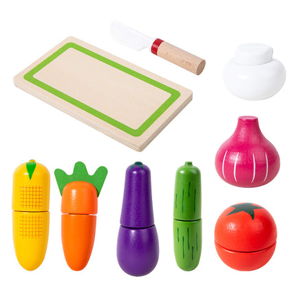Children's Early Childhood Education Simulation Playhouse Vegetable Cutting Educational Sushi Combination Birthday Cake suit Wooden Toy